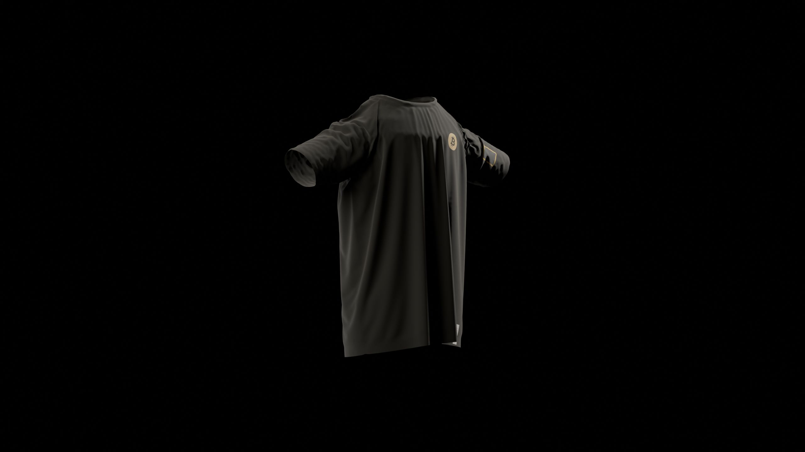 The HodlShirt, three-quarter view